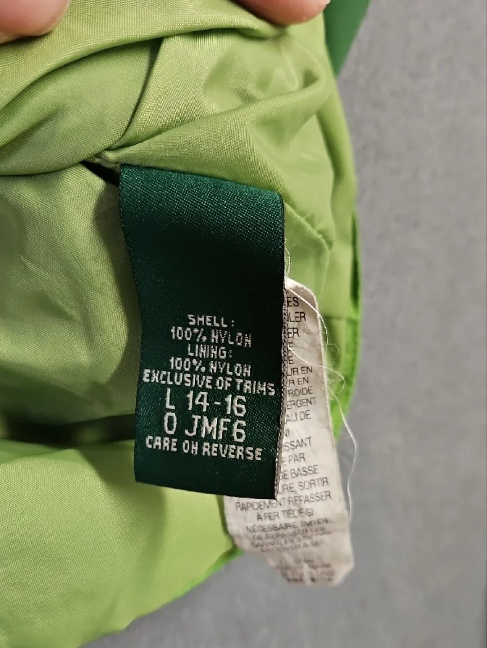 L.L. Bean Two-Tone Green Hooded Girls Winter Snow Ski Jacket